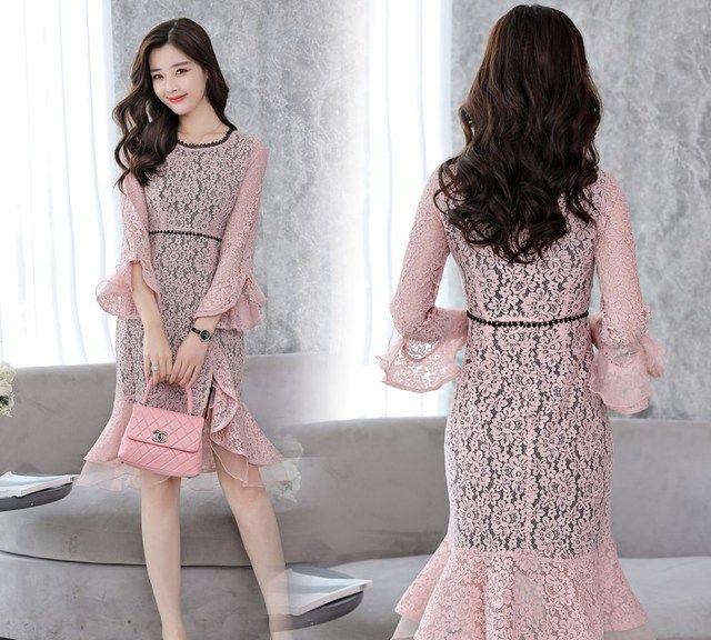 今年最流行的春款长袖连衣裙搭配,春秋长袖连衣裙小清新减龄