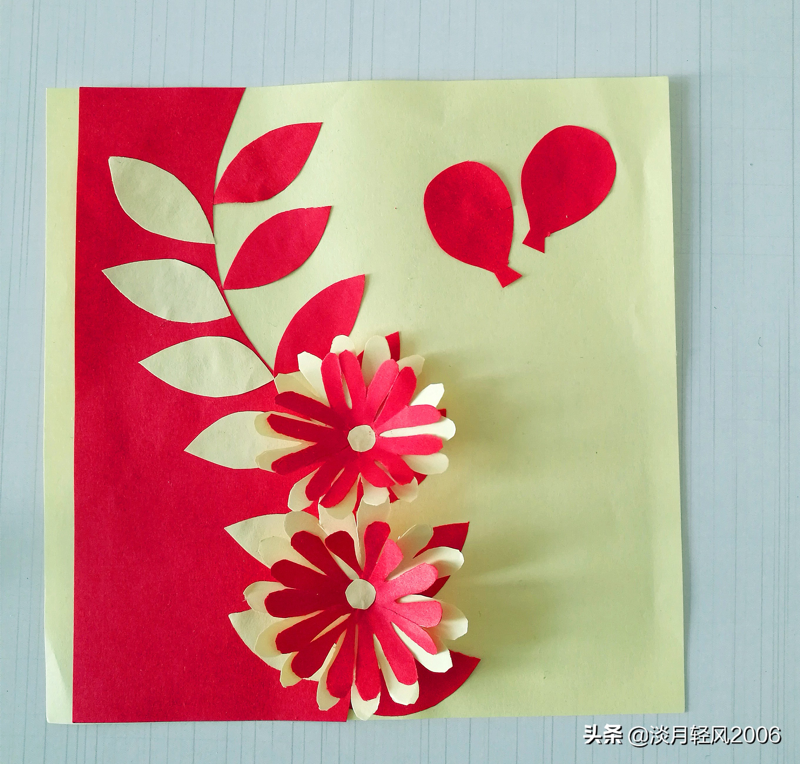 适合幼儿做的简单新年手工贺卡,可以用硬卡纸做的手工贺卡