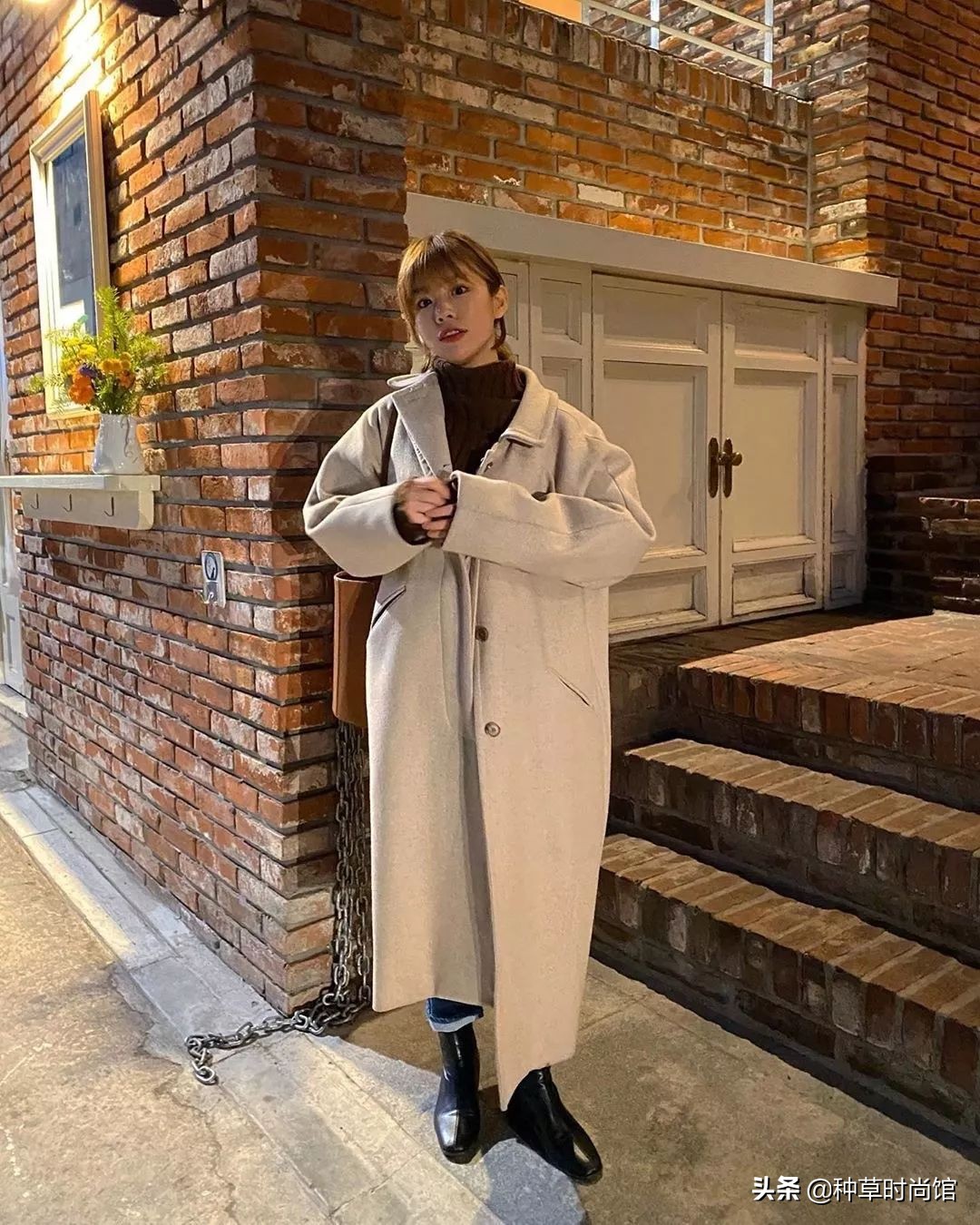 夹克直筒裤,夹克直筒裤穿搭