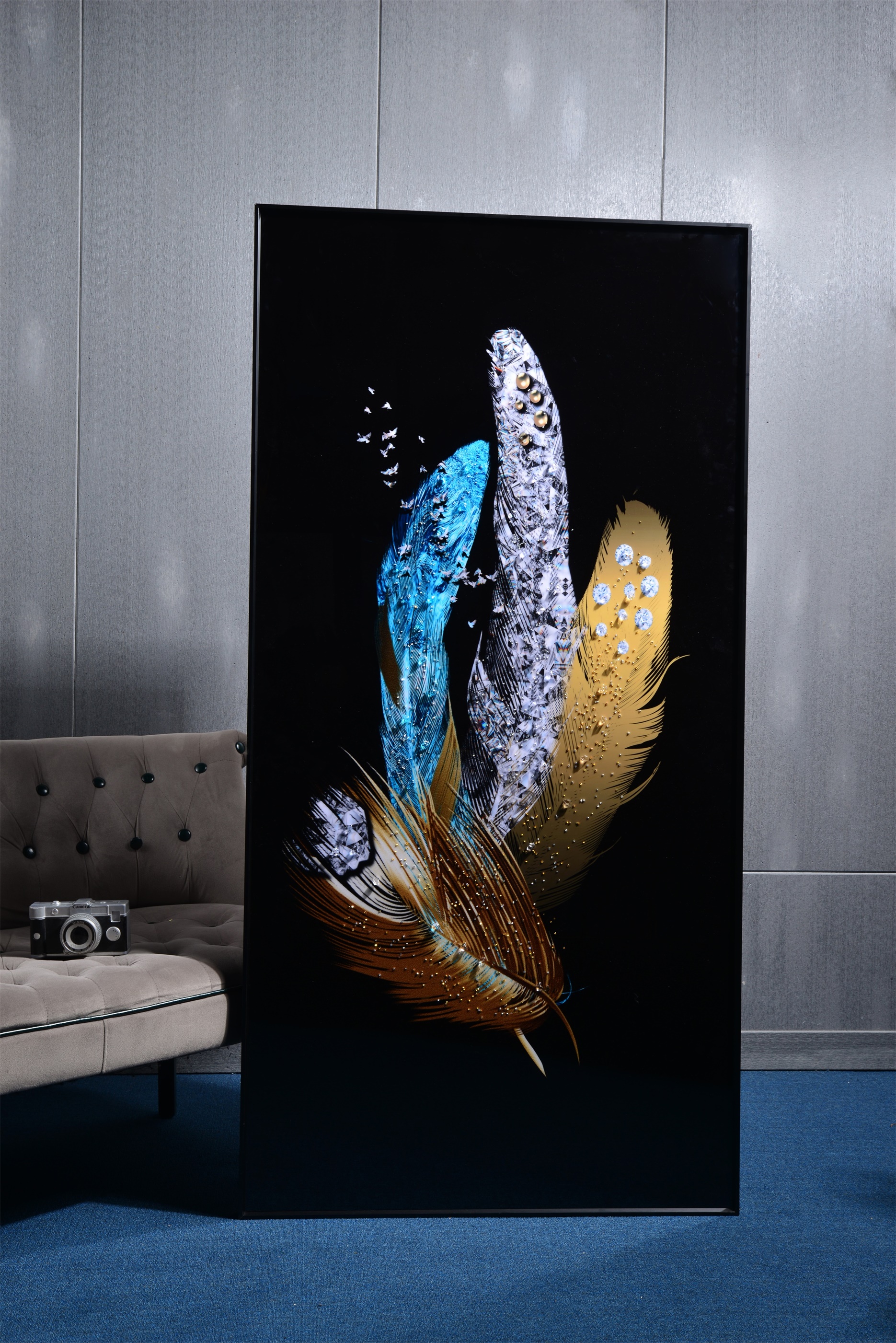 晶瓷画究竟好不好,晶瓷画与镶钻晶瓷画哪个好看