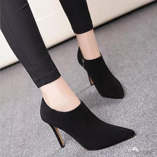 时尚短靴半筒靴洋气上档次细跟,时尚短靴半筒靴洋气上档次粗跟