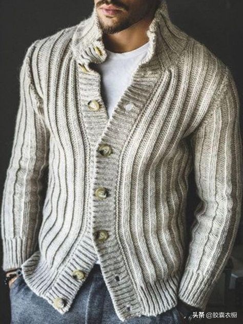 男士无领羊绒开衫怎么搭配,羊毛开衫什么款式好看男