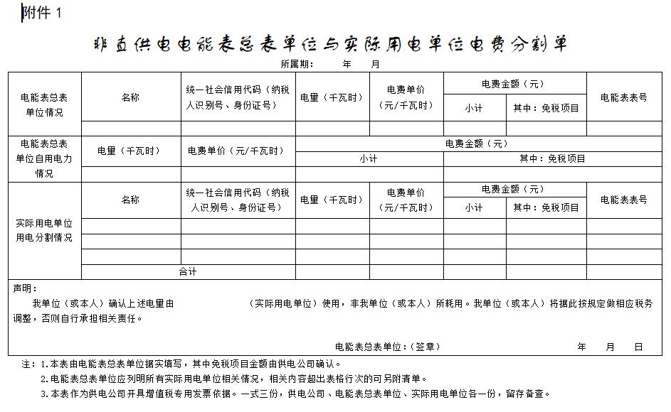 「收藏」电费分割单的财税处理（2020年版）