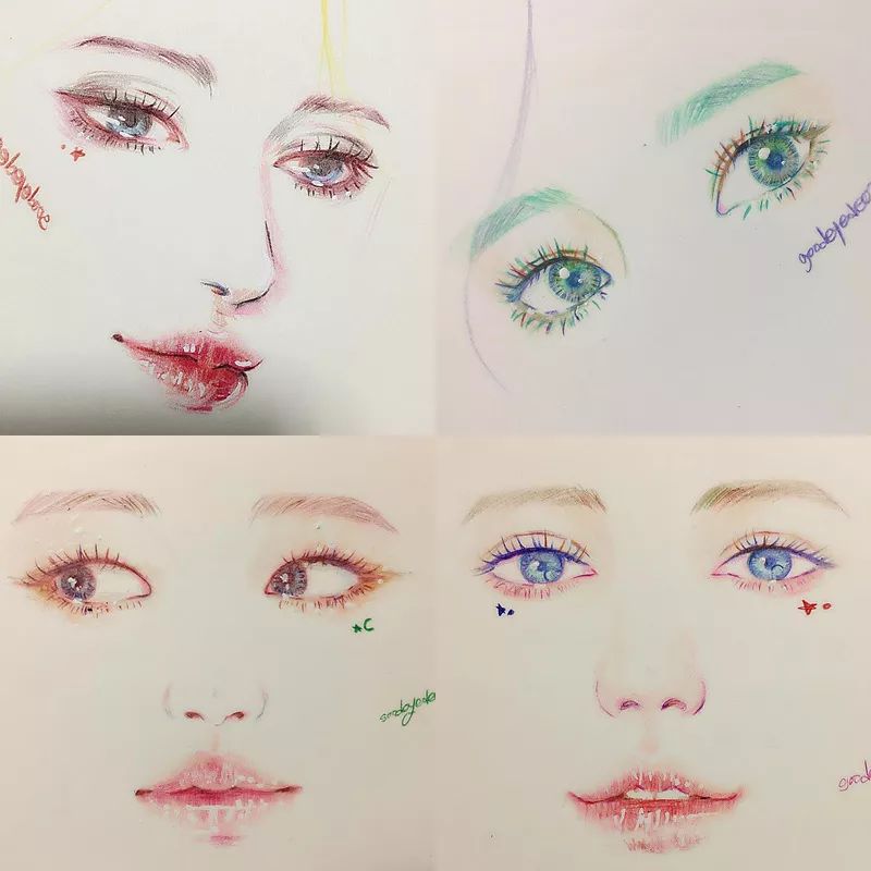 简单又好看的100种眼睛画法,画12种眼睛的画法