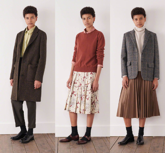 日韩风格复古风,春季英伦风穿搭