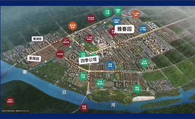 廊坊市大厂县潮白河孔雀城,潮白河孔雀城与北京一河之隔