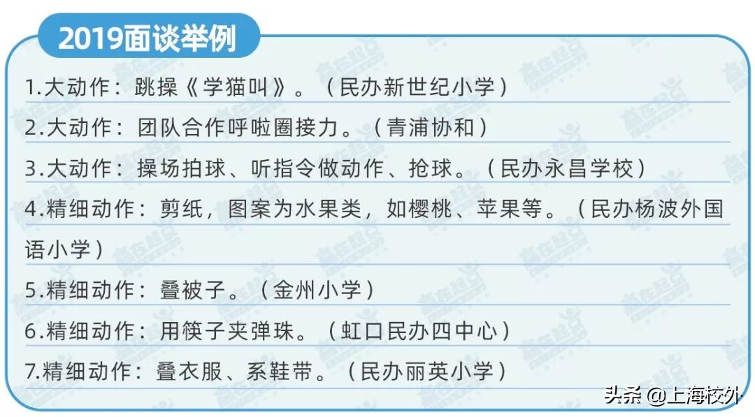 2020上海幼升小55所学校统筹去向,幼升小政策面试知识汇总