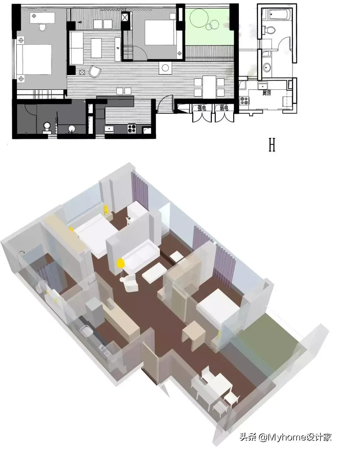 小户型全套布局,小户型空间布局图