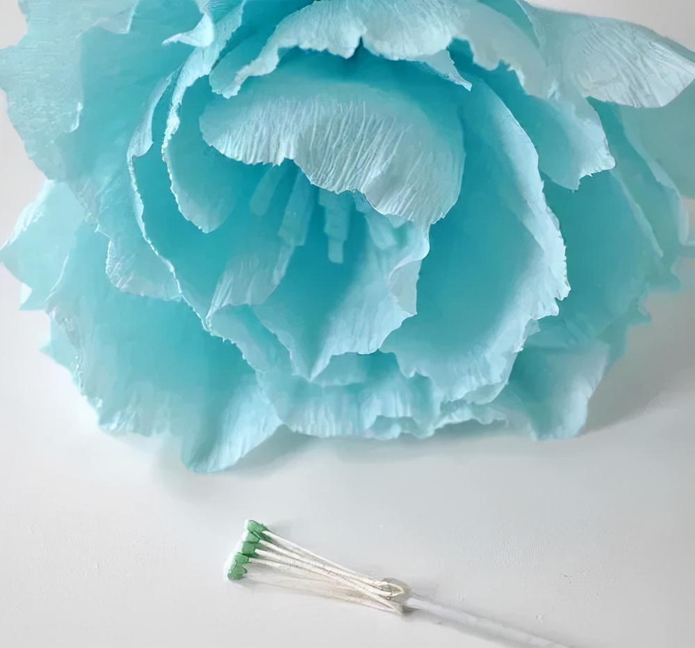 皱纹纸diy手工花朵,手工制作皱纹纸立体花