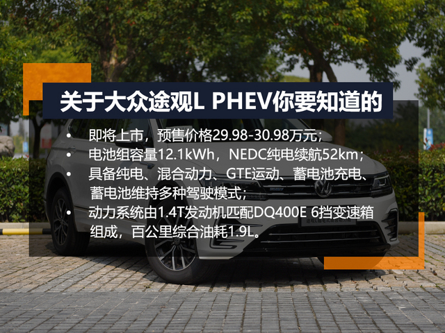 大众途观lphev插电混合旗舰版,插混途观l2024款