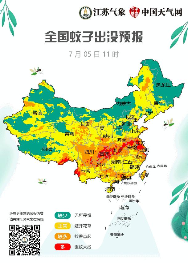 驱蚊大招了解一下？蚊子出没预报出炉：云南是重灾区
