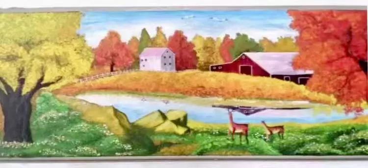 保洁阿姨画黑板报视频,保洁阿姨水平高黑板报画出3d效果