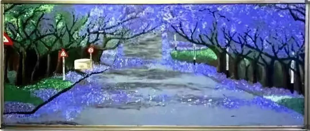 保洁阿姨画黑板报视频,保洁阿姨水平高黑板报画出3d效果