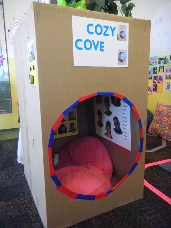 幼儿园教室角落立体大纸箱创意,大容量教室折叠纸箱