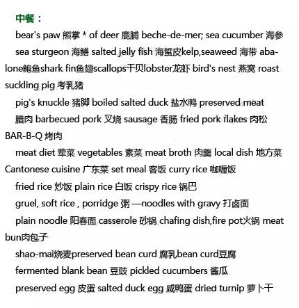 几乎所有食材的英文翻译建议收藏,食物翻译英文