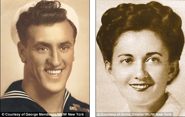 二战胜利时的经典之吻照片,二战经典照片男主角去世