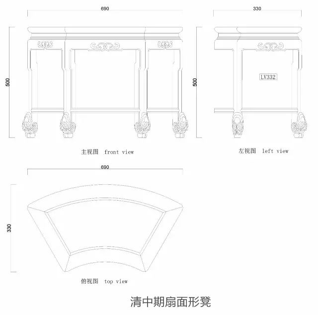 中国古典家具纹样,古典家具设计图纸
