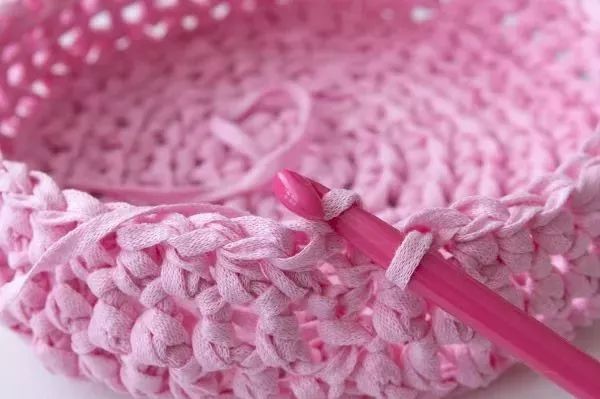 钩针收纳篮编织图解,钩针储物篮的图解