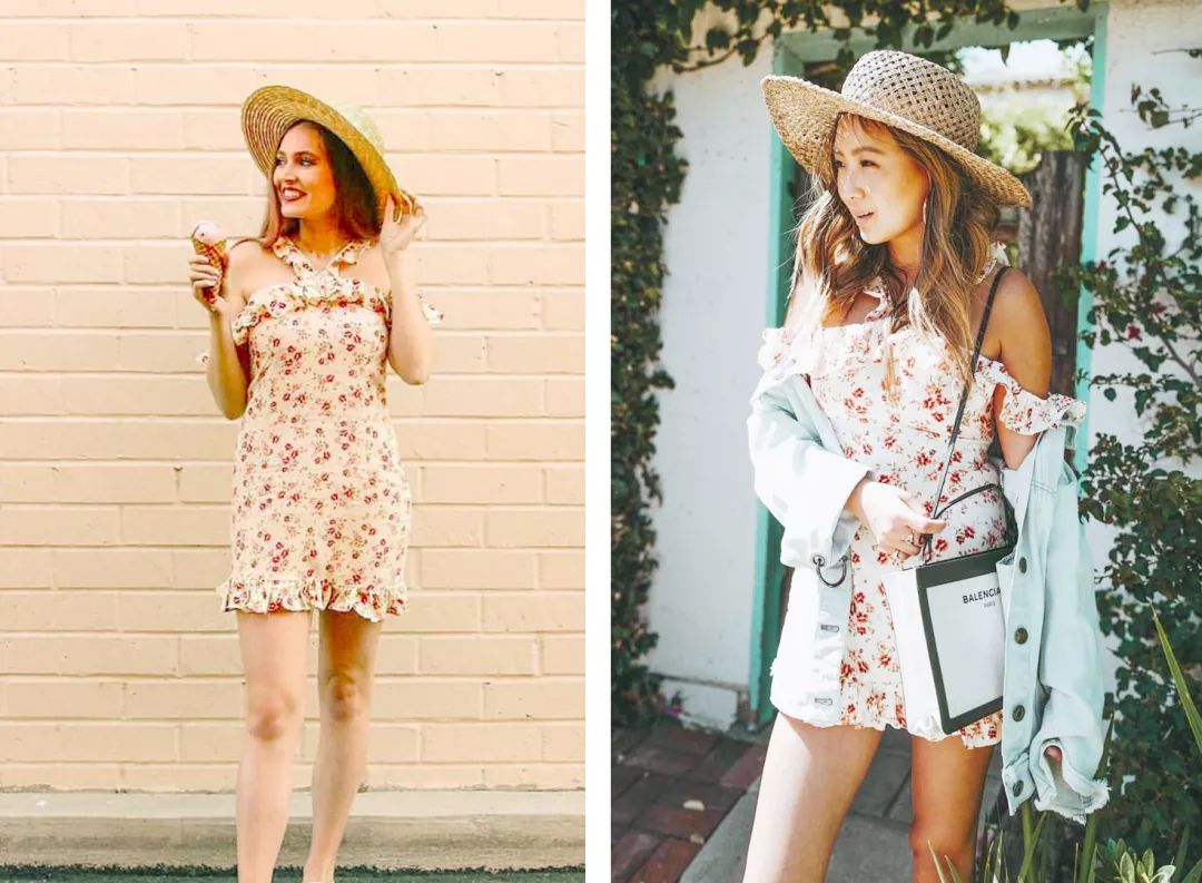 法风裙子,法风碎花裙子