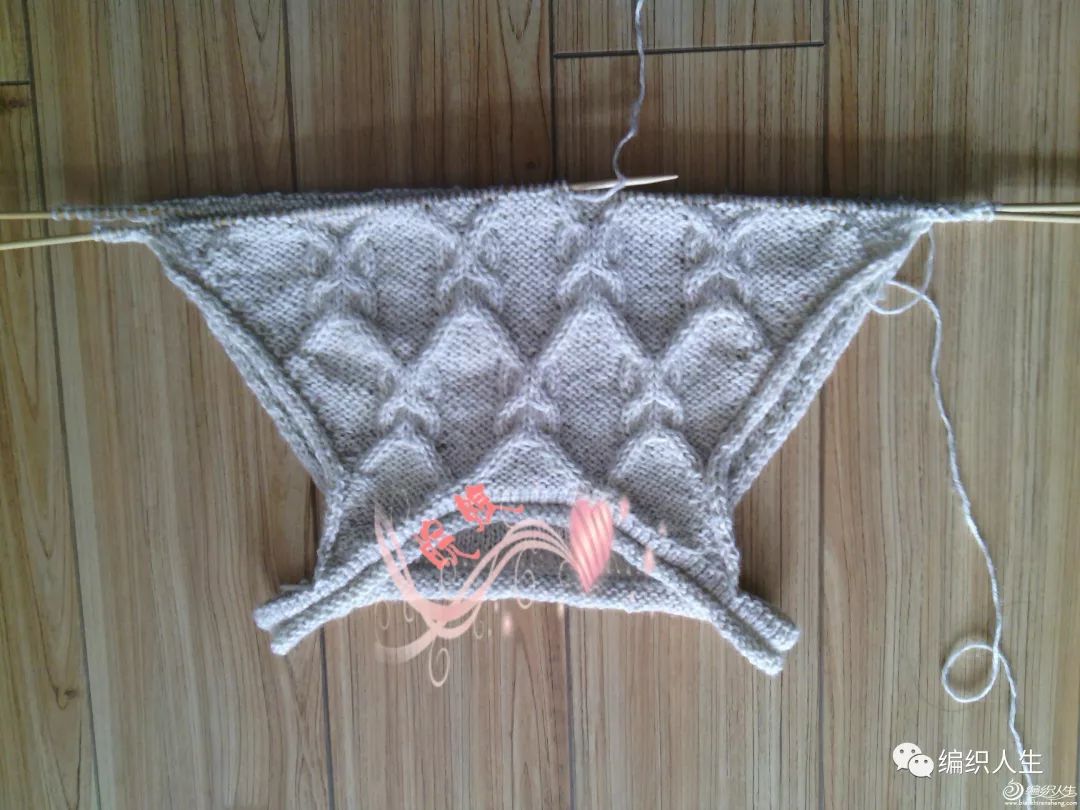 男士插肩袖扭花元宝针毛衣编织,插肩袖羊绒线薄款手工织毛衣教程