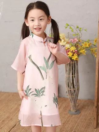 夏季改良中国风童装,改良版中式童装