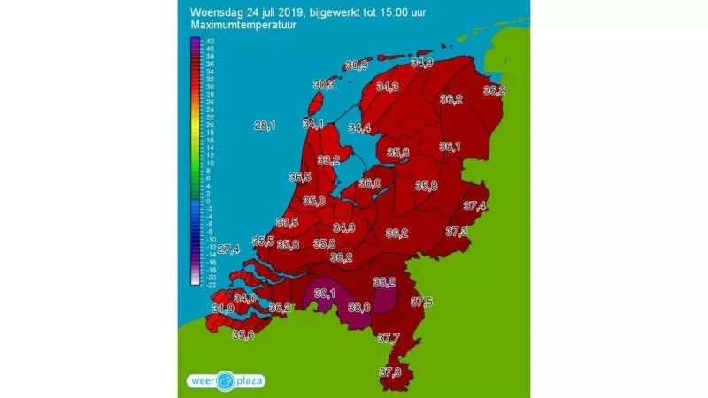酷热情报：荷兰气温已破历史最高纪录，防暑抗暑计划启动