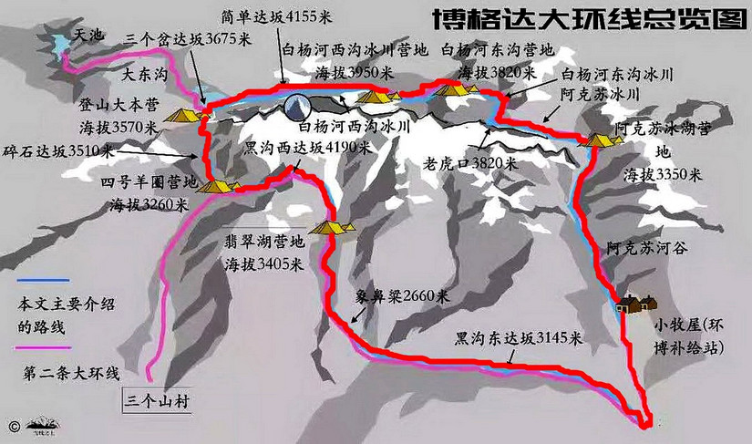 新疆徒步博格达大环线,博格达环线徒步穿越