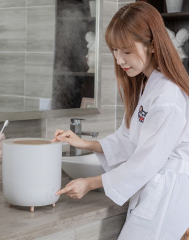 像艺术品的香薰加湿器,智能调节温度和雾量