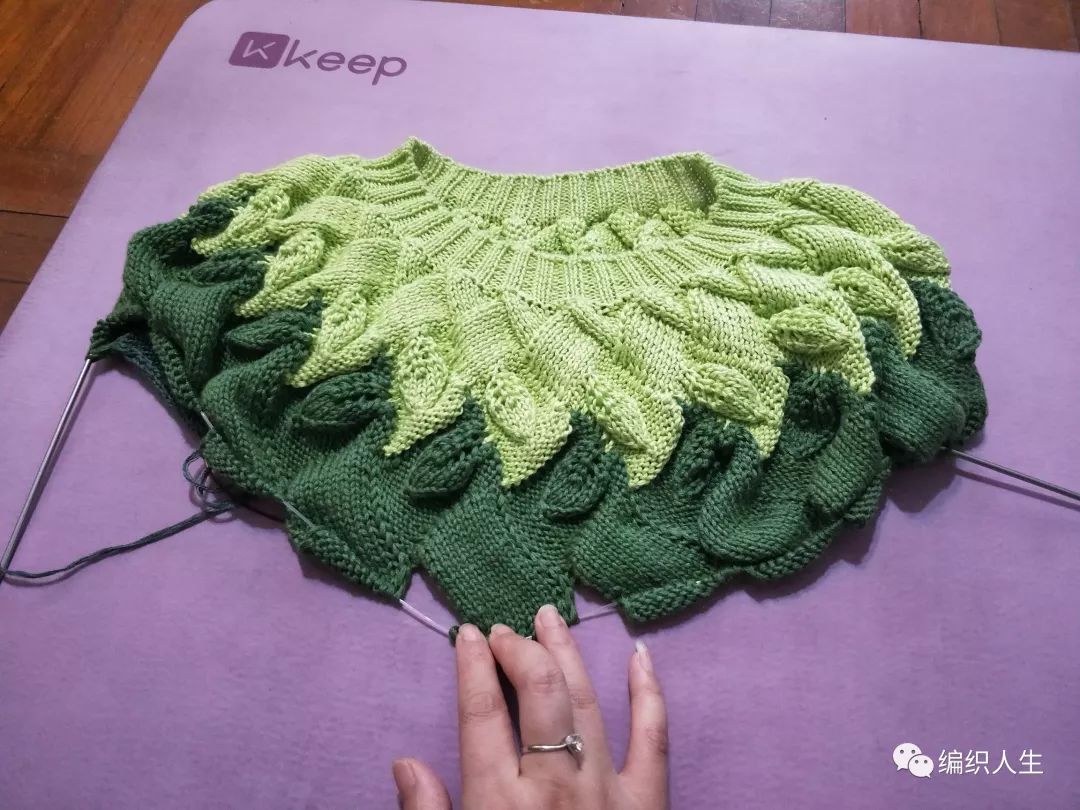 日本白桦正针毛衣编织视频,白桦裙子编织详细教程