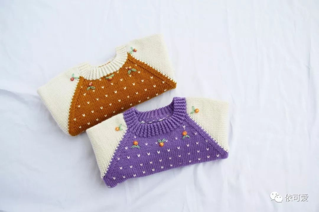 拼色儿童毛衣编织教程满天星,小孩外套毛衣编织教程满天星