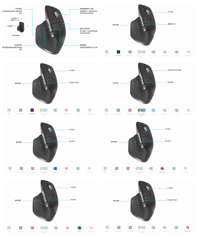 罗技鼠标mxmaster3,罗技mxmaster3和anywhere3
