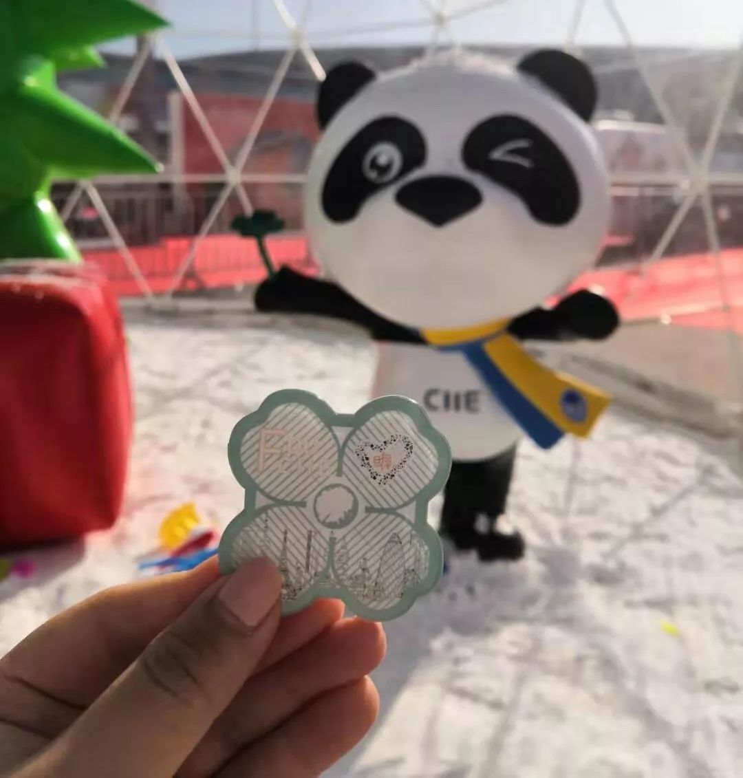 同学，换徽章吗？沪上各高校“小叶子”进博徽章大集合！