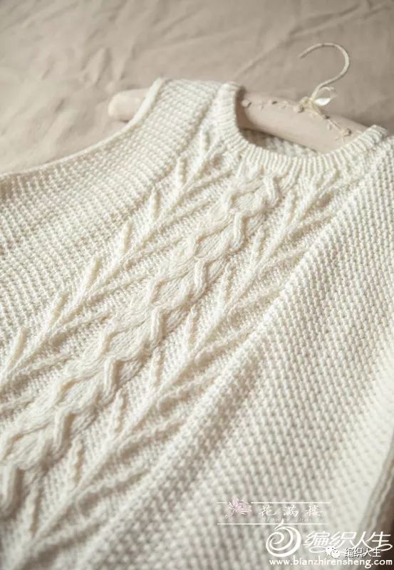 女款棒针宽松背心教程,达西妈妈女士圆领背心编织图解