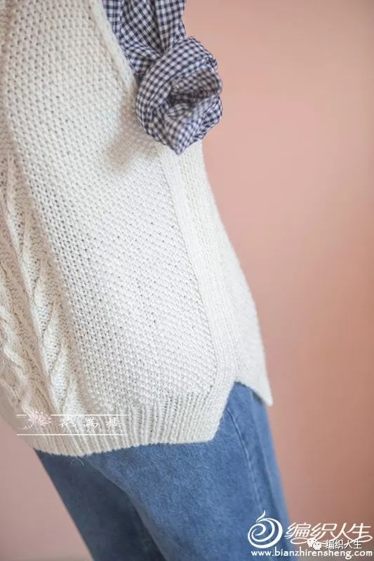 女款棒针宽松背心教程,达西妈妈女士圆领背心编织图解