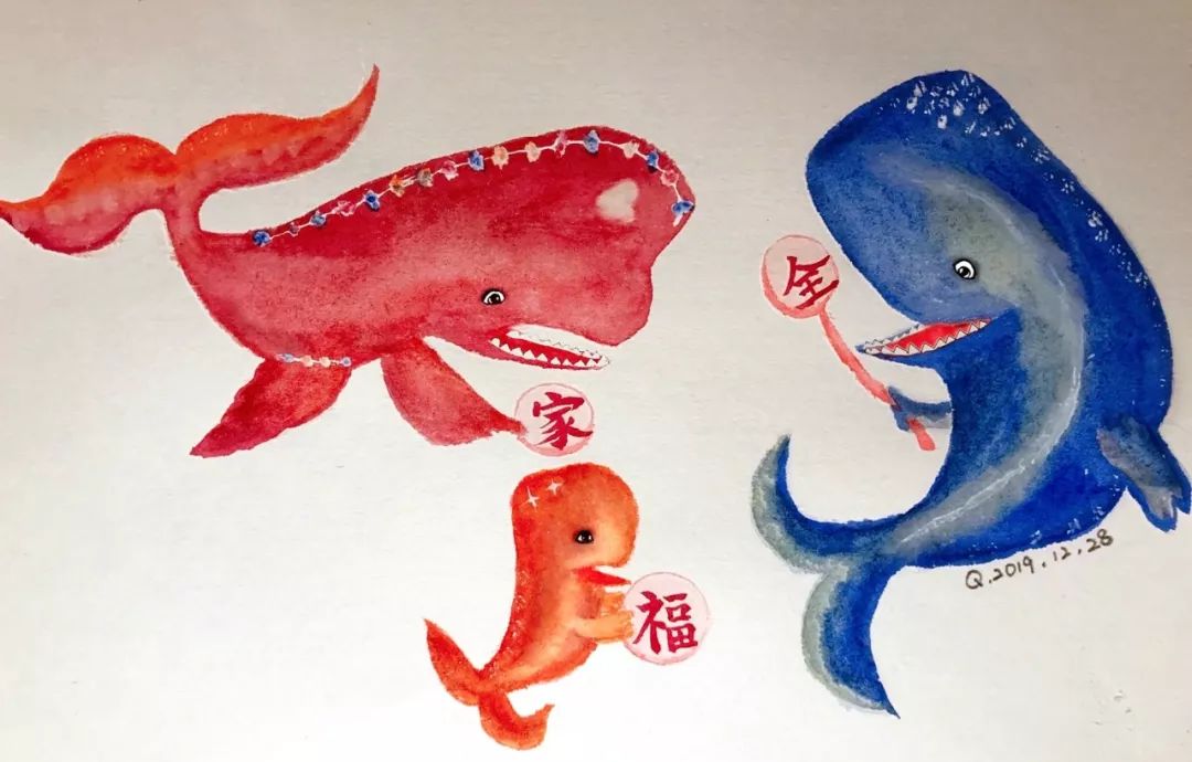 BlingBLling....抹香鲸全家福跨年画展闪亮登场，走过路过不要错过