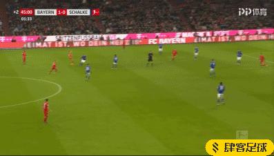 拜仁5-0沙尔克,莱万造三球,穆勒、磁卡破门