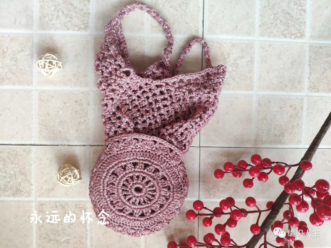 手工编织网兜手提袋,渔网袋的编织方法