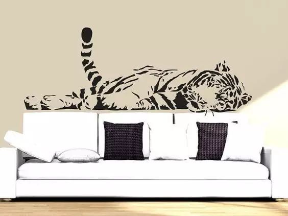 儿童卧室简单墙画手绘,留一面水泥墙