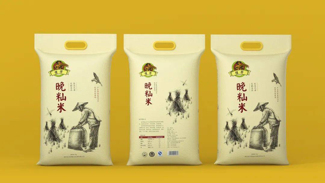 漂亮的大米系列包装设计,日式大米包装设计