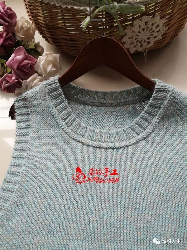 棒针背心编织女教程,两片式宝宝棒针背心