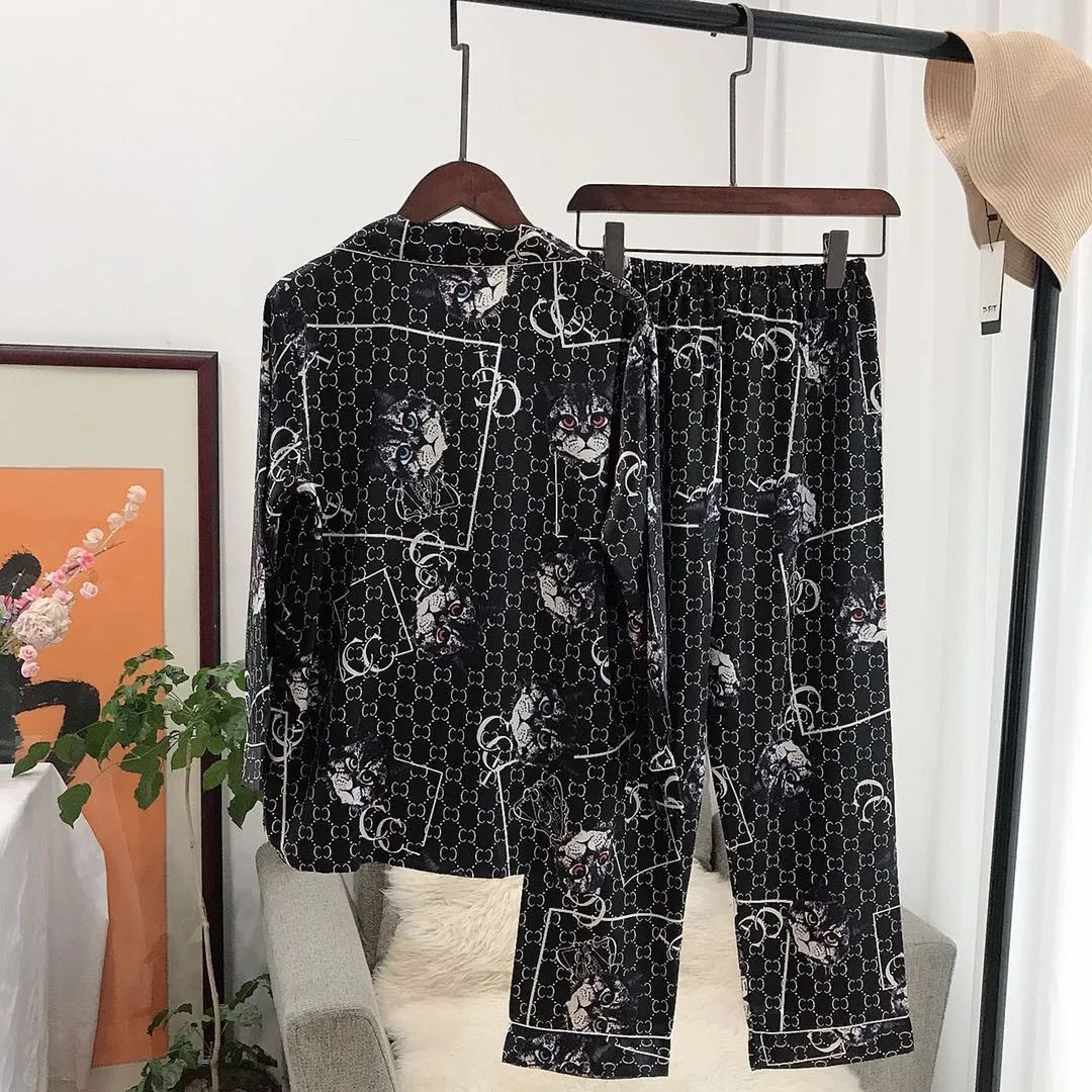 意大利纯棉夏季睡衣,轻奢莫代尔棉睡衣秋冬气质