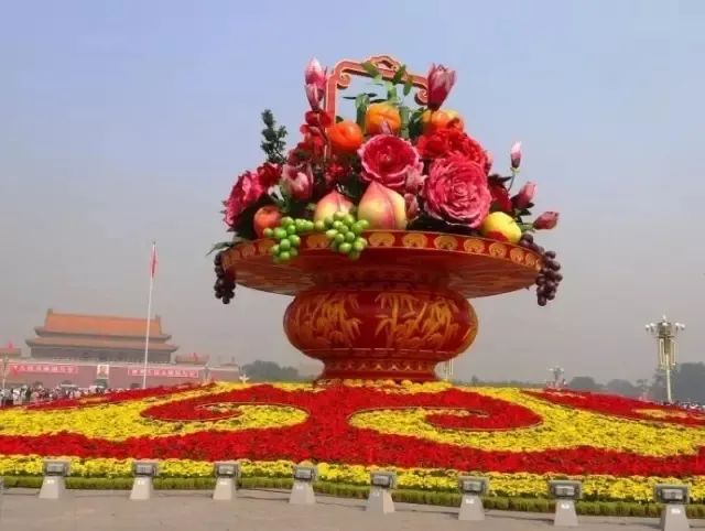 天安门广场花坛里的美景,有一种美叫天安门广场国庆花坛