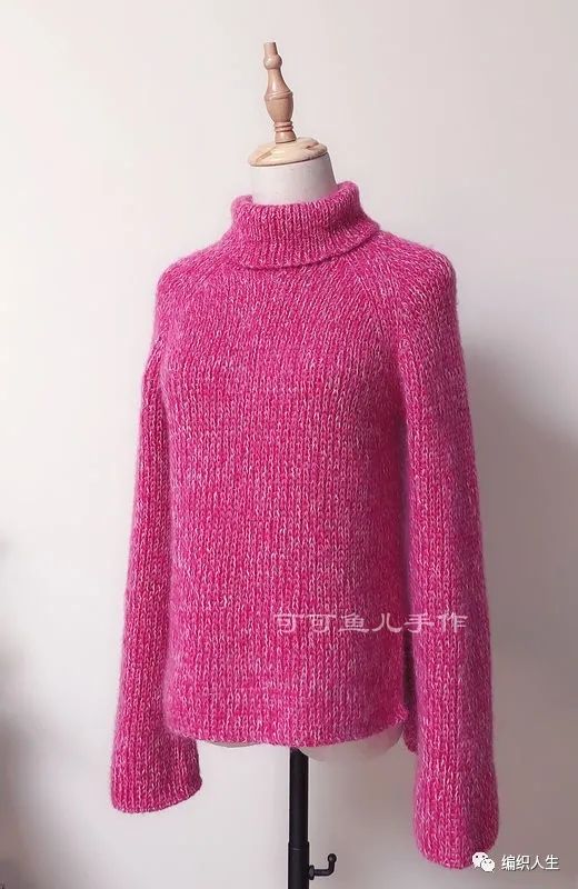 女式高领套头衫裁剪,女士春秋针织拼色套头衫