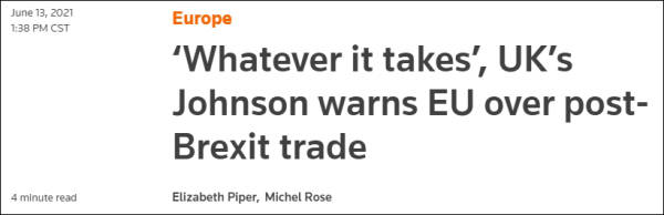 约翰逊谈北爱问题,北爱与爱尔兰边界问题