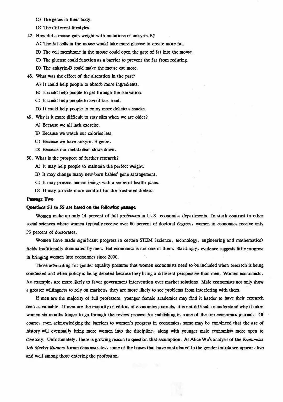 2022年英语四级押题密卷答案,2022年12月英语四级押题卷