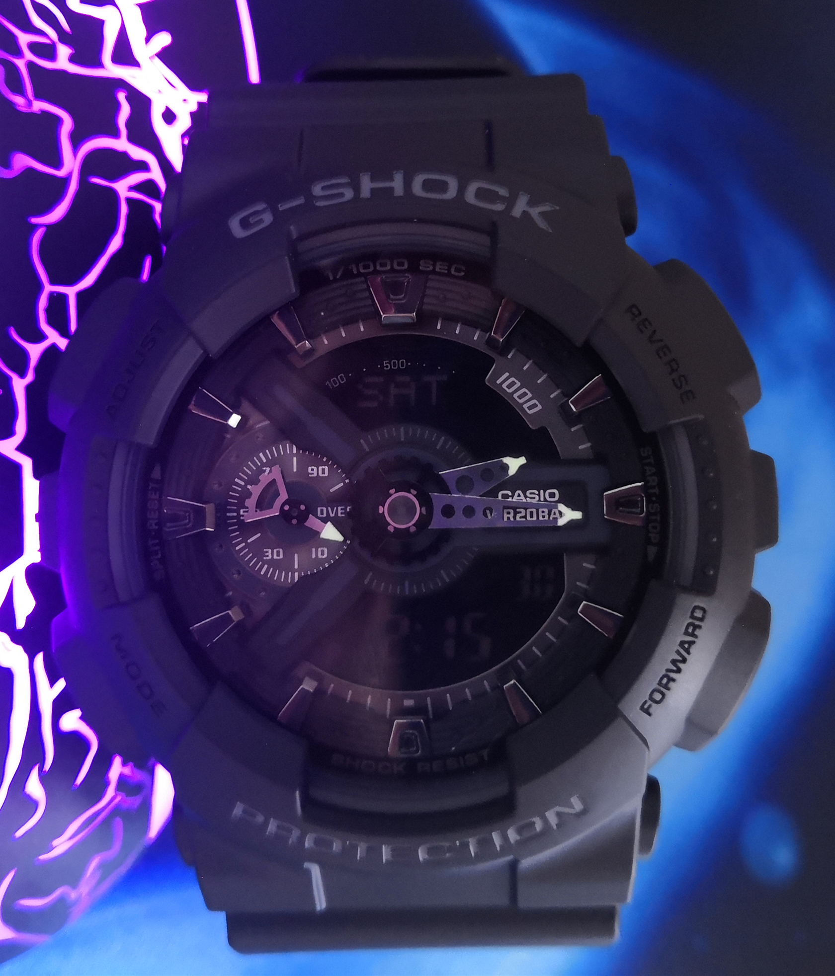 卡西欧黑武士手表按键和功能,卡西欧黑武士手表上手效果