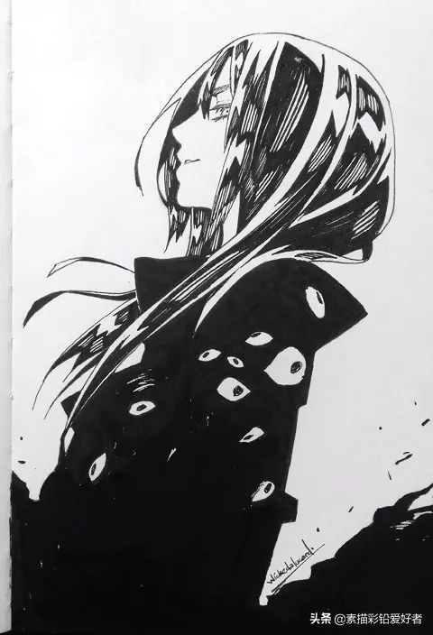 绘画素材|唯美二次元人物线稿，排线临摹练习