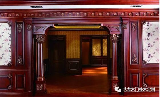 整木定制造型垭口,简约原木垭口定做