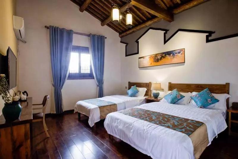 民宿徽派之美,徽派元素侘寂风民宿