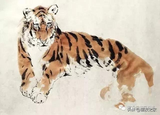 蔡育贤写意老虎的画法,写意老虎画法教学视频